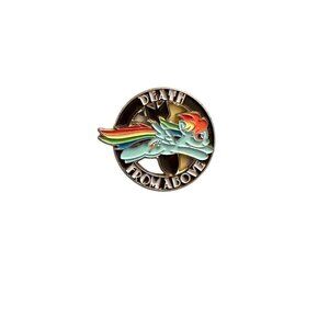 Death From Above Rainbow Pin By No More Industries 1.5 Inches